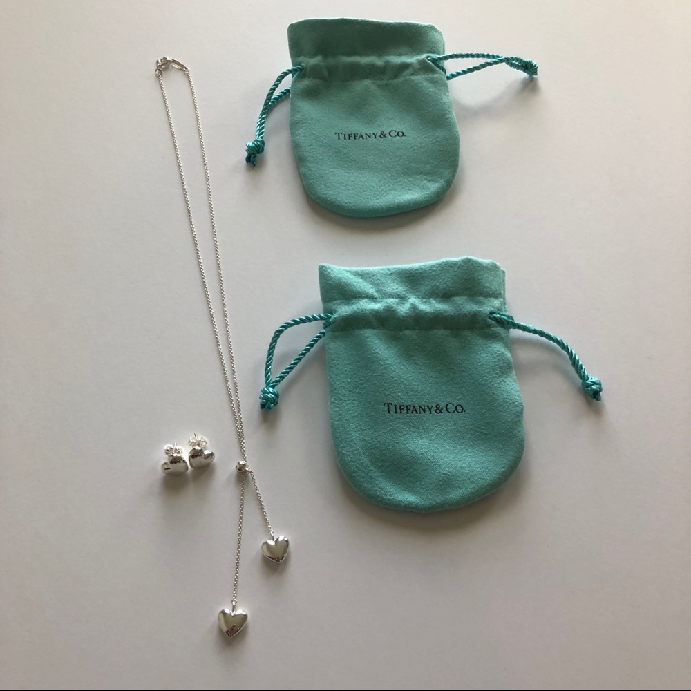 Tiffany & Co. Puff Heart Necklace & Earring Bundle